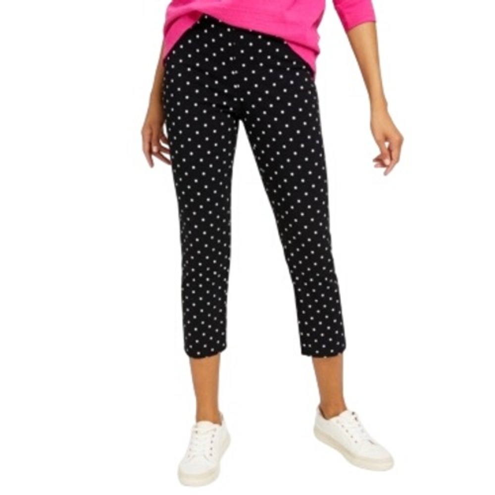 994. Charter Club Women's Tummy-Control Dot Skinny Leg Capris Size 14 Pants